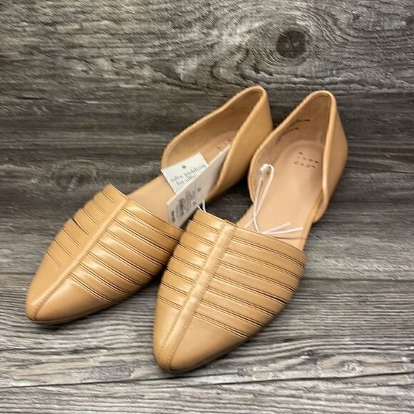 Women’s Two Piece Iris Tan Ballet Closed-Toe Slip-On Flats - A New Day - Picture 4 of 8